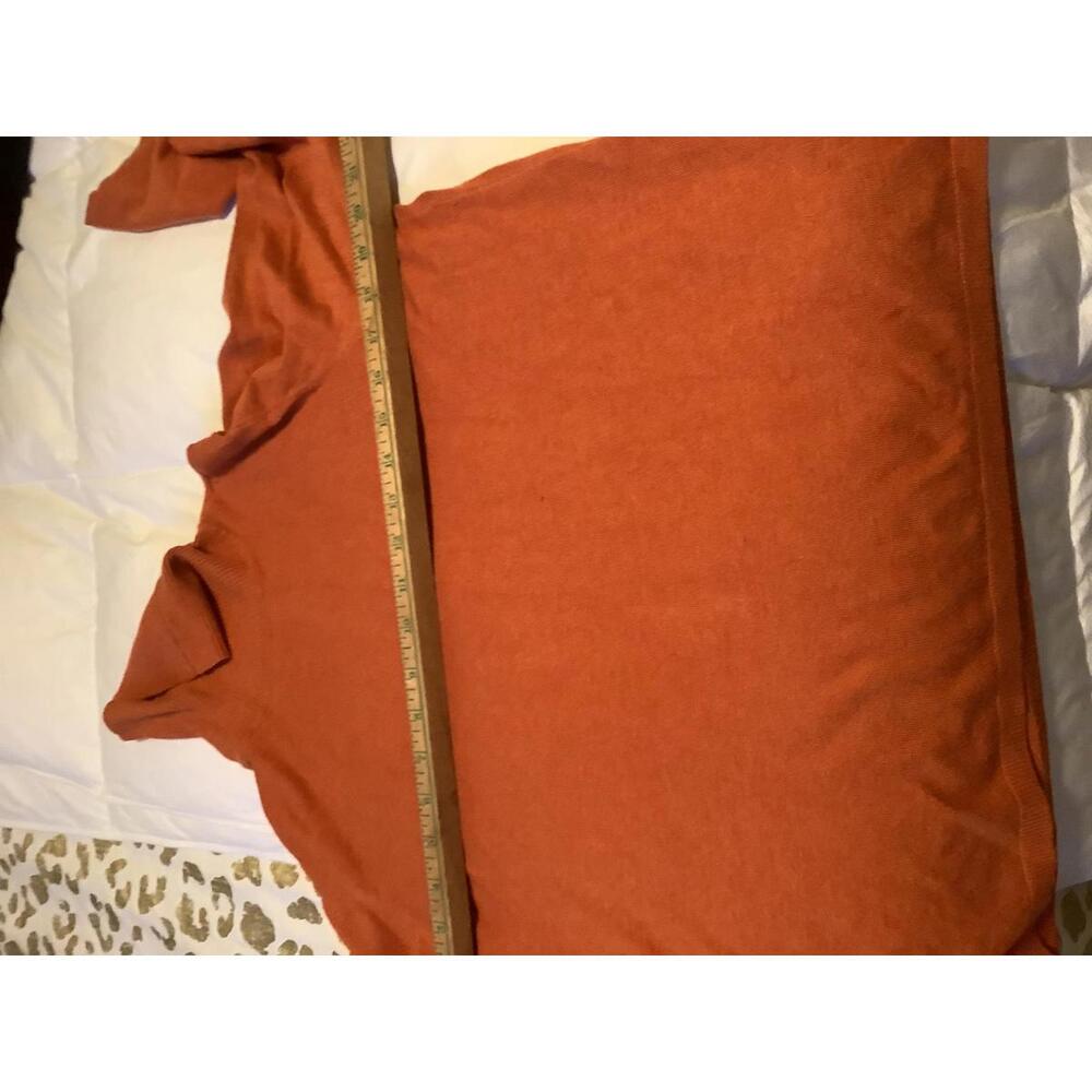 Chico's Women's Size 2 Rust Orange Ribbed Sweater - Picture 9 of 9